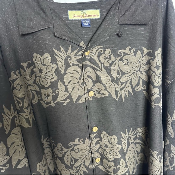 Tommy Bahama Vintage Button-Down Floral Silk Shirt XL Hawaiian Floral Vacation - Picture 2 of 10
